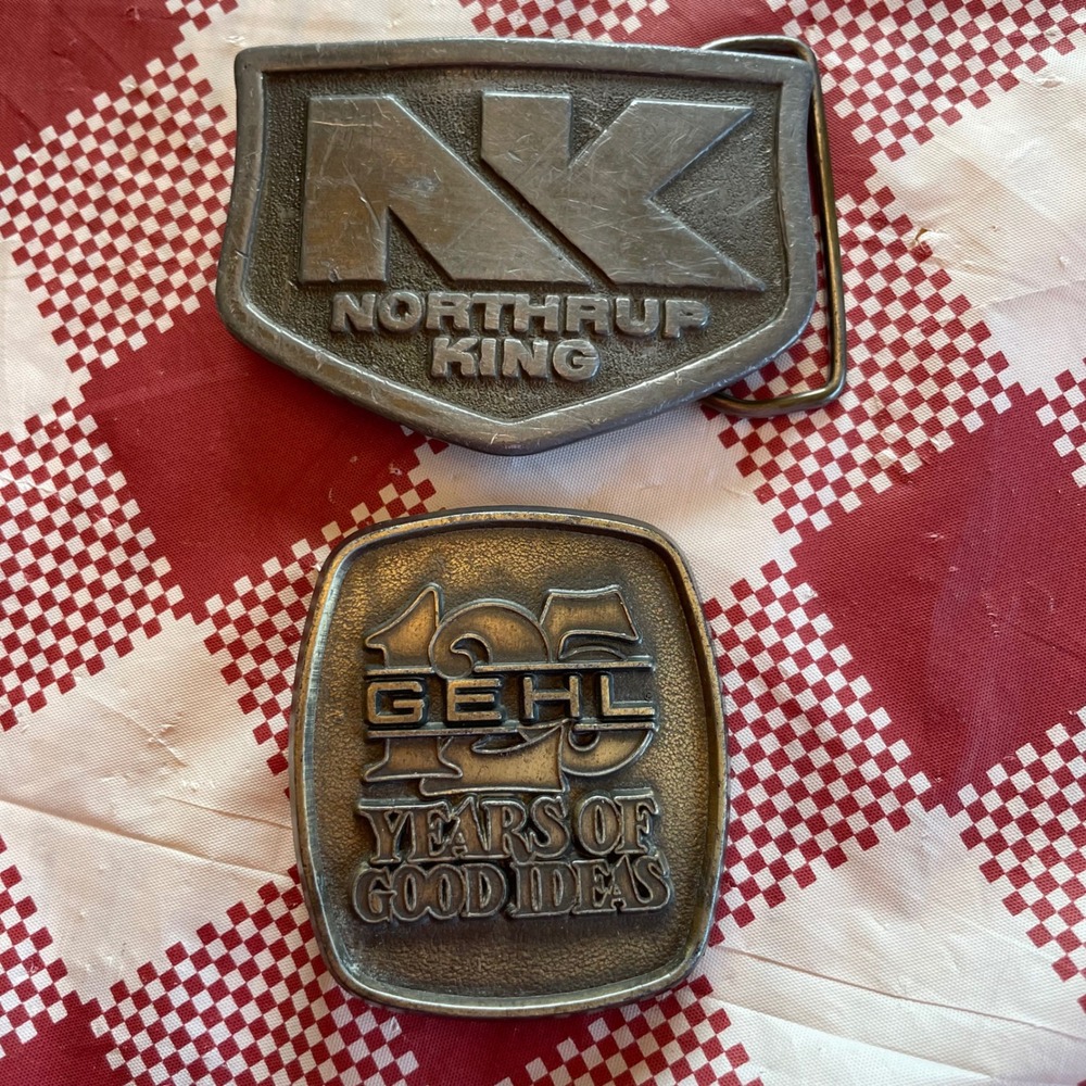 Vintage Spec-Cast Belt Buckle Lot Gehl 125 Years Northrup King NK Agriculture